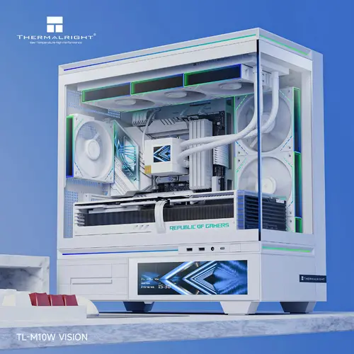 Thermalright кутия Case mATX - TL-M10 Vision White - 9.16 inch LCD Display, USB-C - image 3