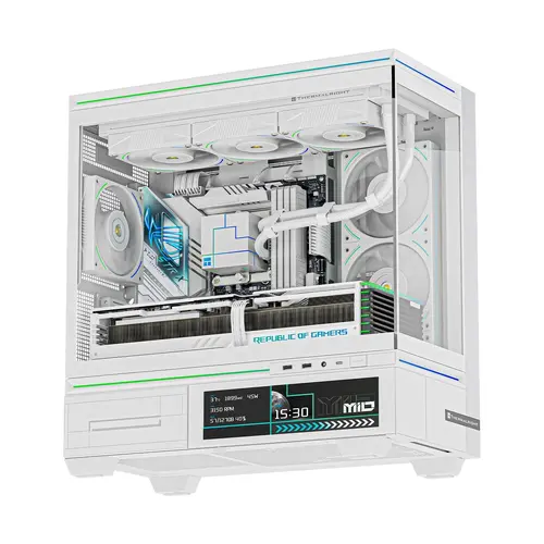 Thermalright кутия Case mATX - TL-M10 Vision White - 9.16 inch LCD Display, USB-C