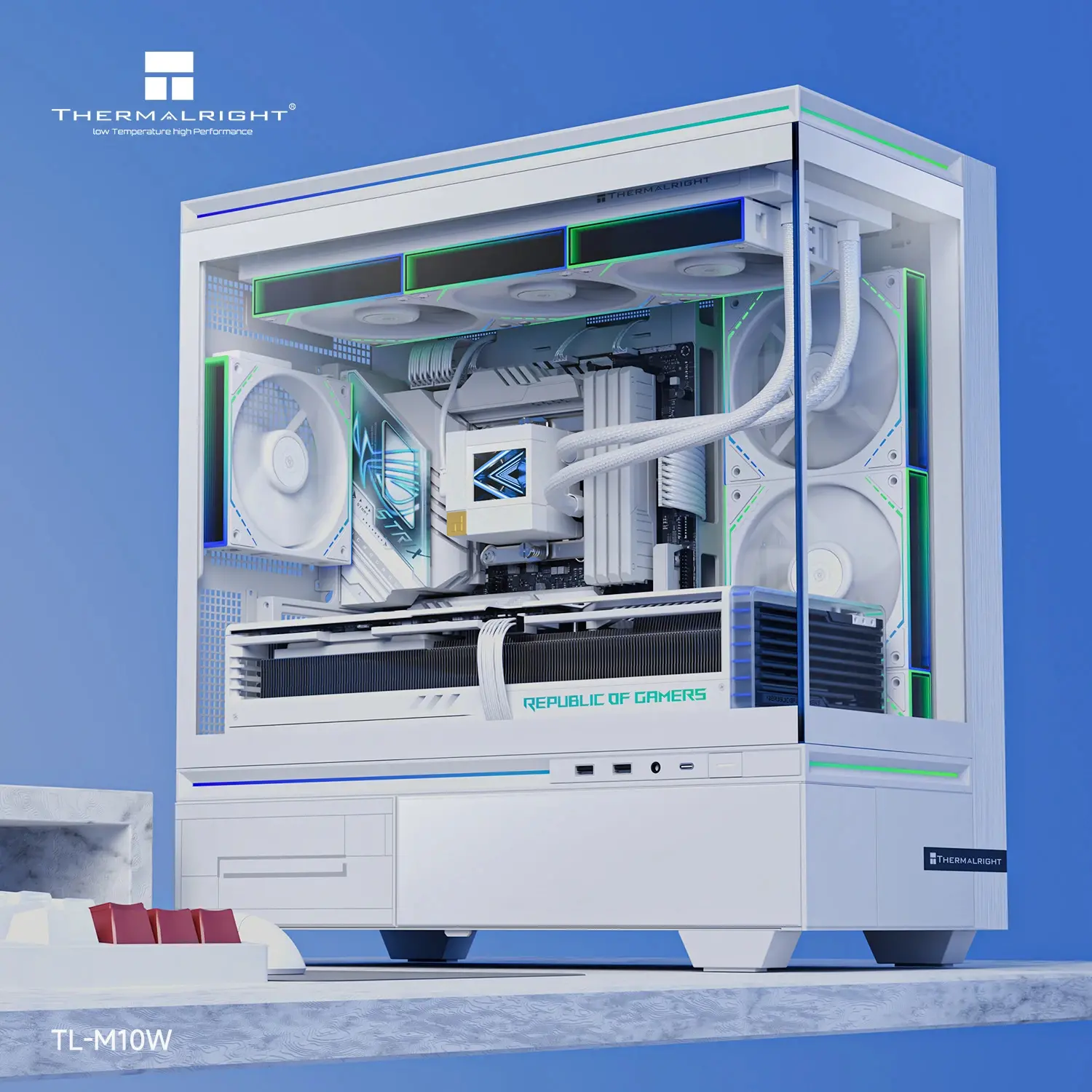 Thermalright кутия Case mATX - TL-M10 White - USB-C - image 1