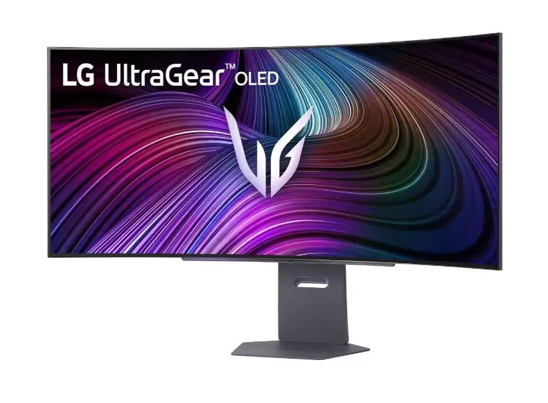 Монитор, LG 45GX90SA-B, 44.5", OLED UltraGear 21:9 Curved Smart, 0.03 ms, WQHD (3440x1440), 240Hz, HDR 400, 1500000:1, 250 cd/m2, DCI-P3 98.5%, VRR, Free-sync, G-Sync, USB-C, PD 65W, HDMI, DP, PBP, Speakers 7W x2, Bluetooth, LG Switch, Height, Swivel, Tilt, Black - image 1