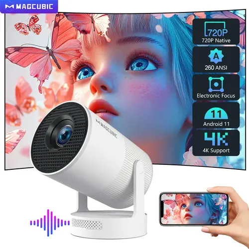 MagCubic преносим мултимедиен проектор Portable Multimedia Projector HY300 Ultra - 4K, Android 11, Wi-Fi 6, Bluetooth 5.4 - image 4