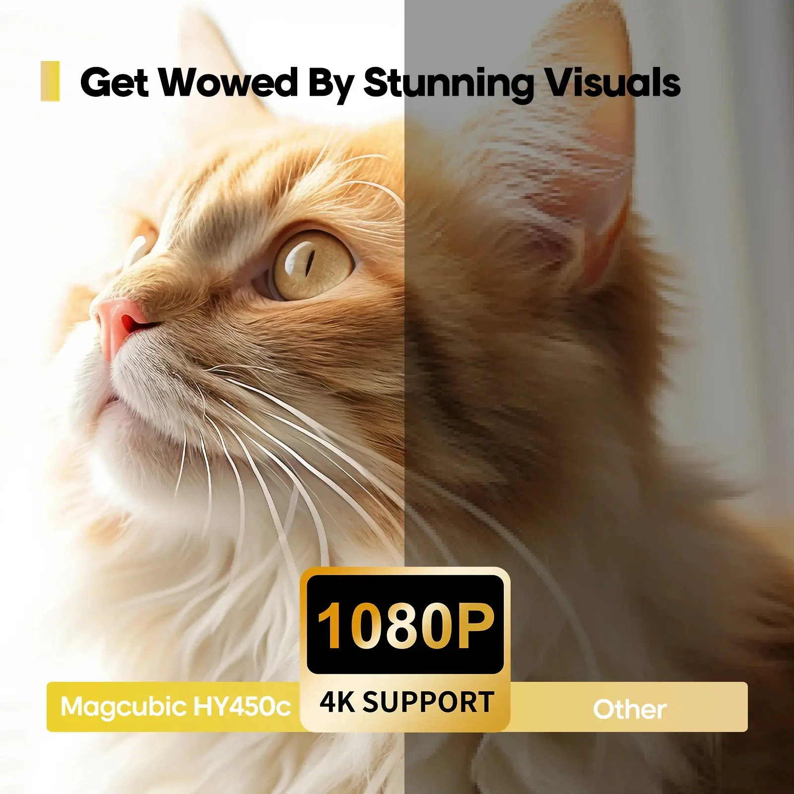 MagCubic преносим мултимедиен проектор Portable Multimedia Projector HY450C - 8K, Android 11, Wi-Fi 6, Bluetooth 5.4 - image 13