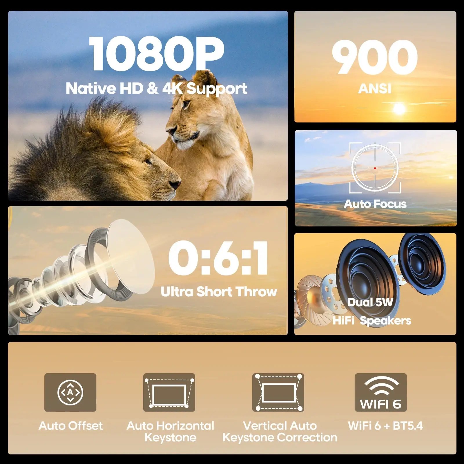 MagCubic proiector multimedia portabil Portable Multimedia Projector HY450C - 8K, Android 11, Wi-Fi 6, Bluetooth 5.4 - image 3