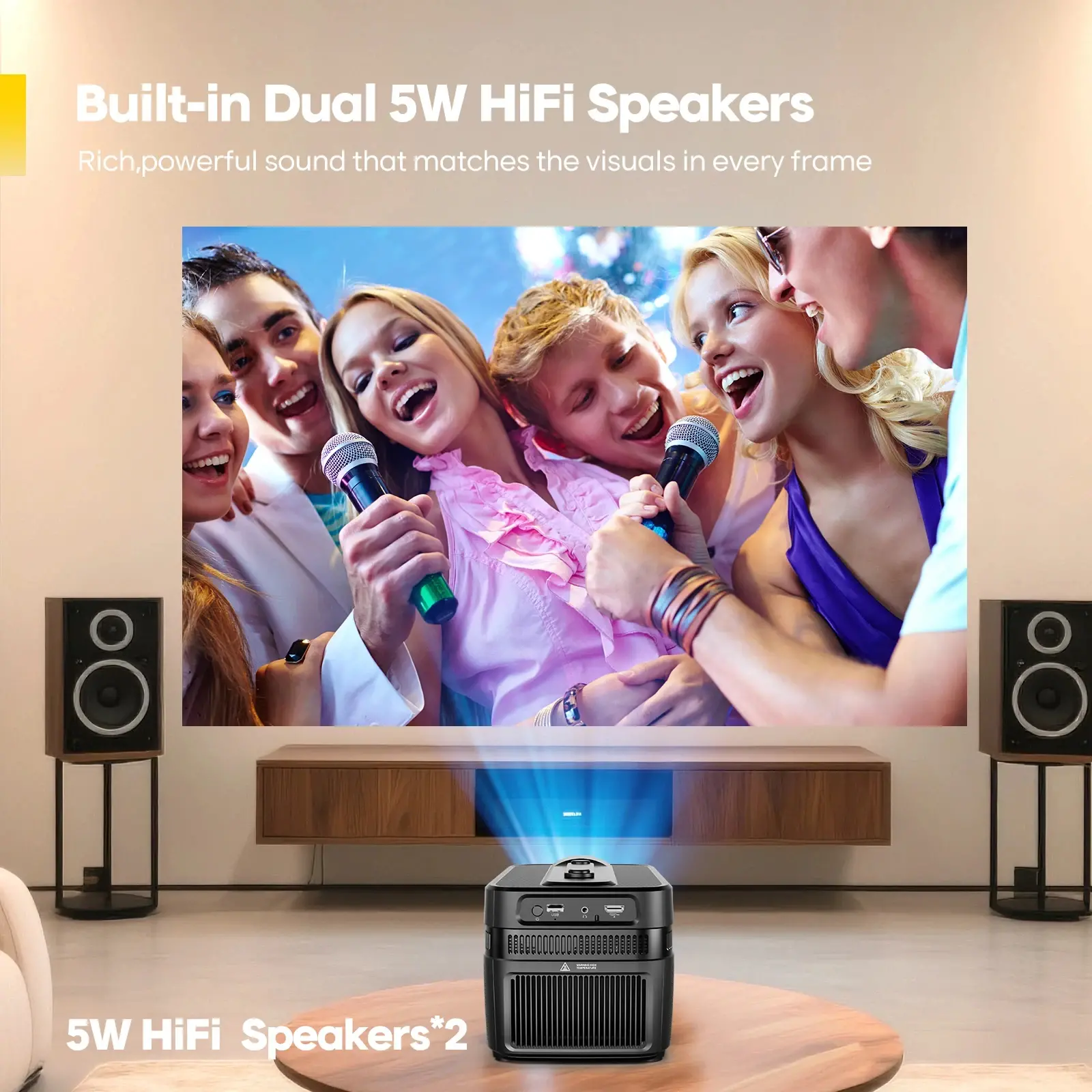 MagCubic proiector multimedia portabil Portable Multimedia Projector HY450C - 8K, Android 11, Wi-Fi 6, Bluetooth 5.4 - image 7