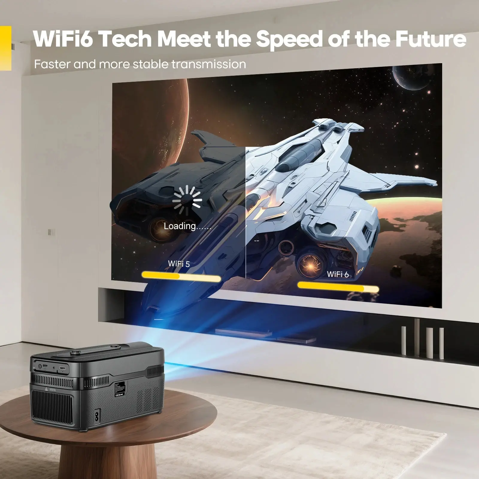 MagCubic преносим мултимедиен проектор Portable Multimedia Projector HY450C - 8K, Android 11, Wi-Fi 6, Bluetooth 5.4 - image 8
