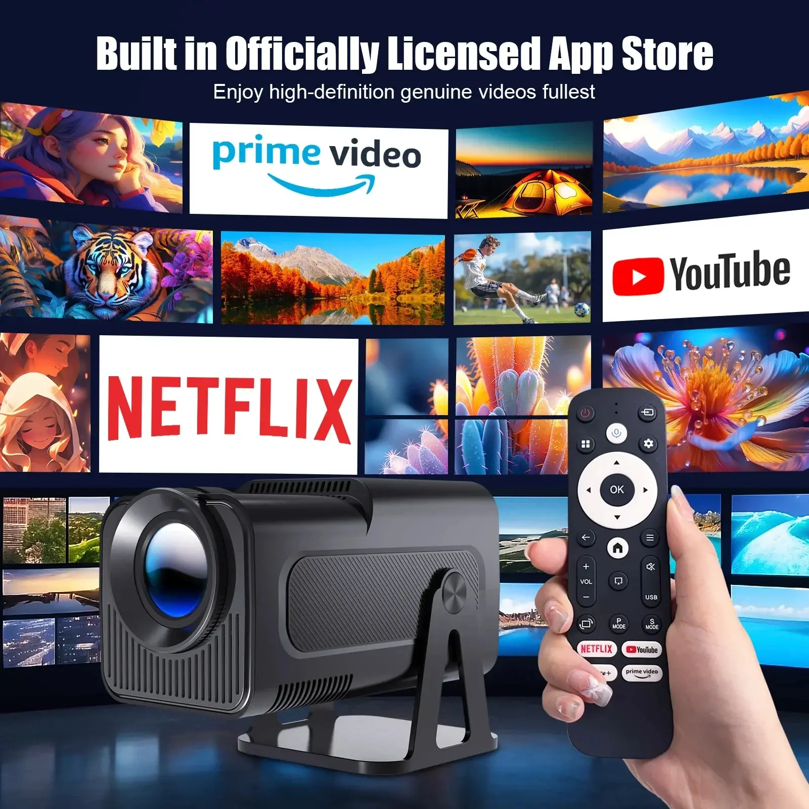 MagCubic преносим мултимедиен проектор Portable Multimedia Projector HY320NTV - 4K, Android 13, Wi-Fi, Bluetooth 5.2 - image 18