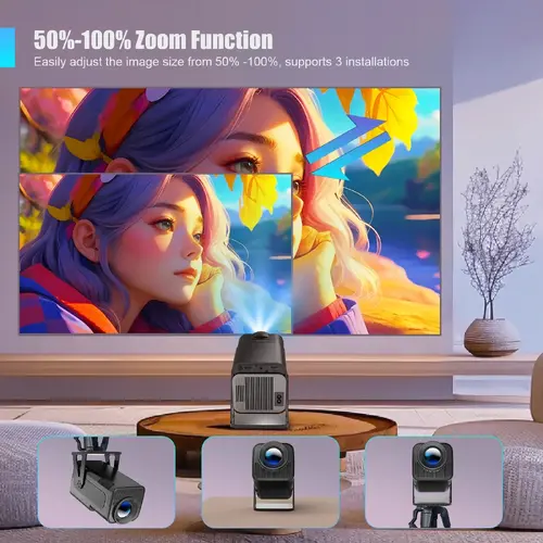 MagCubic преносим мултимедиен проектор Portable Multimedia Projector HY320NTV - 4K, Android 13, Wi-Fi, Bluetooth 5.2 - image 7