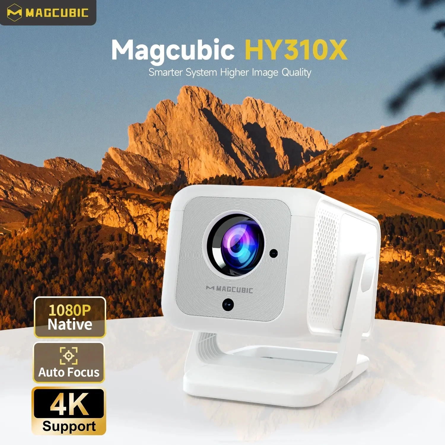 MagCubic proiector multimedia portabil Proiector multimedia portabil HY310X - 4K, Android 11, Wi-Fi, Bluetooth 5.2 - image 1