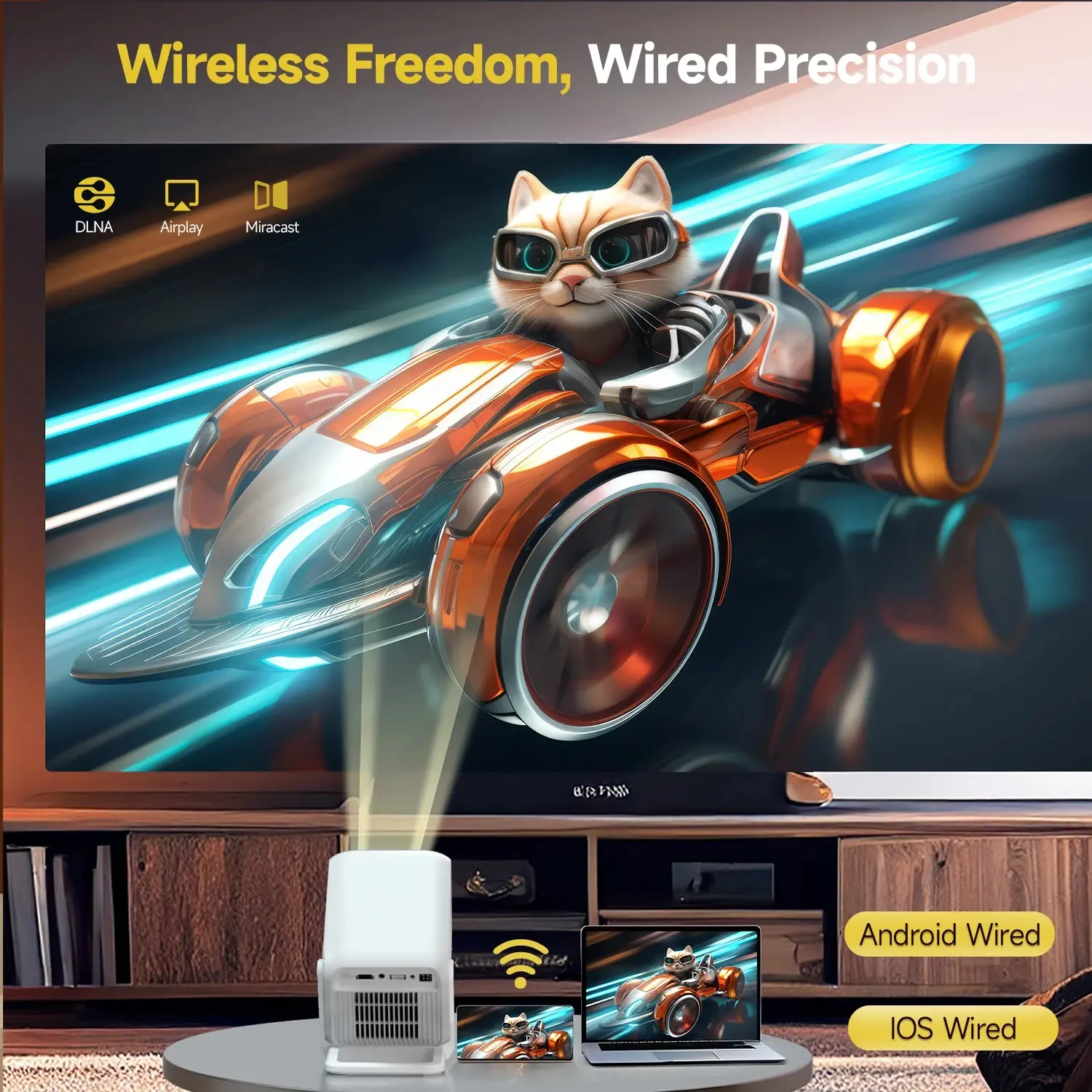 MagCubic преносим мултимедиен проектор Portable Multimedia Projector HY310X - 4K, Android 11, Wi-Fi, Bluetooth 5.2 - image 14
