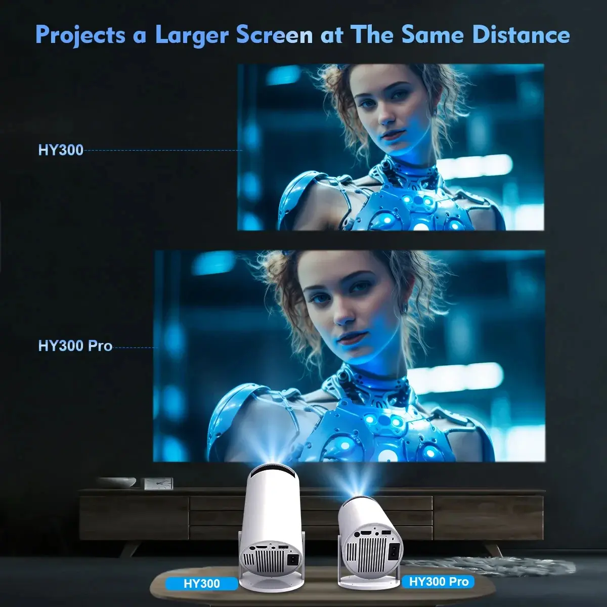 MagCubic преносим мултимедиен проектор Portable Multimedia Projector HY300 Pro - 4K, Android 11, Wi-Fi, Bluetooth 5.0 - image 10