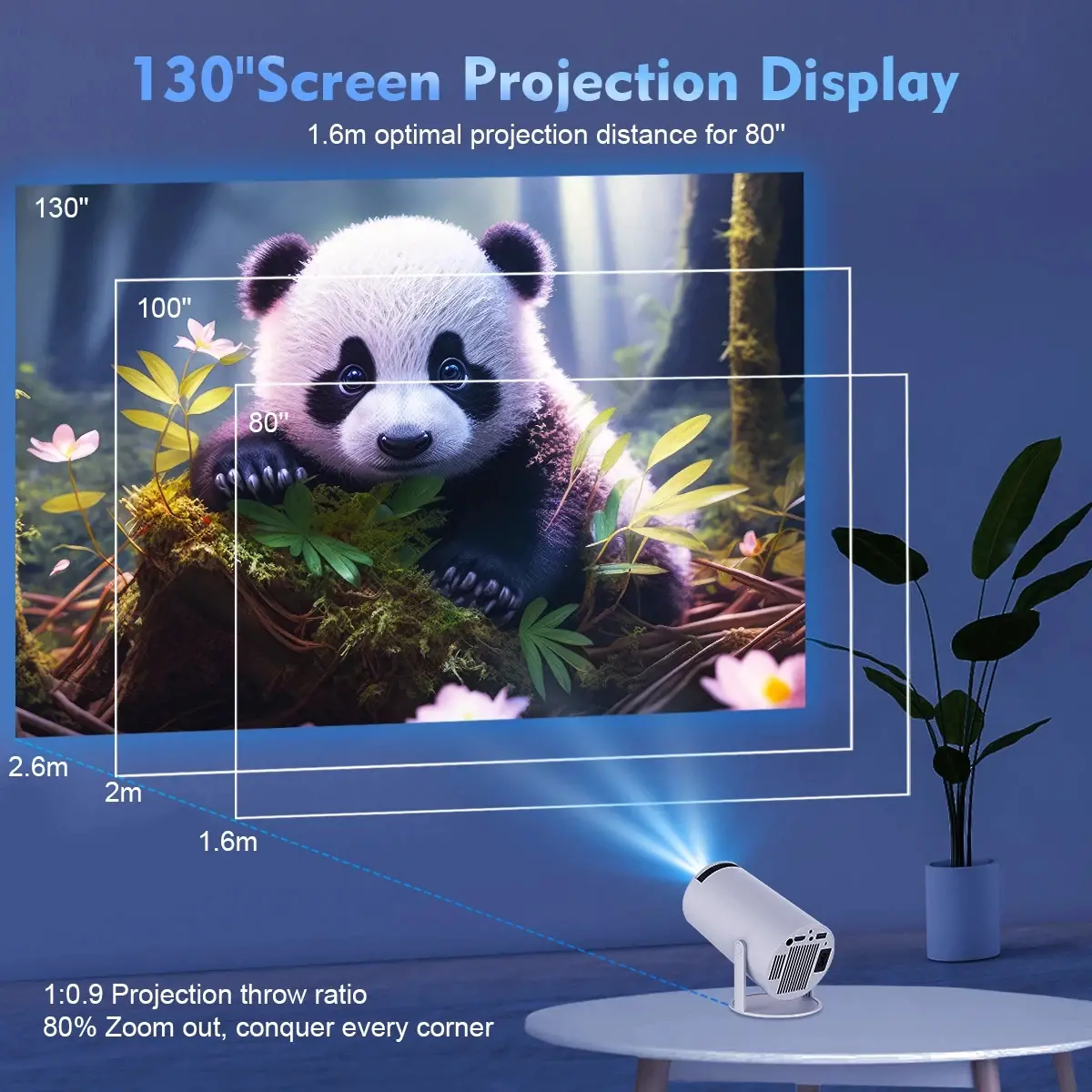 MagCubic преносим мултимедиен проектор Portable Multimedia Projector HY300 Pro - 4K, Android 11, Wi-Fi, Bluetooth 5.0 - image 17