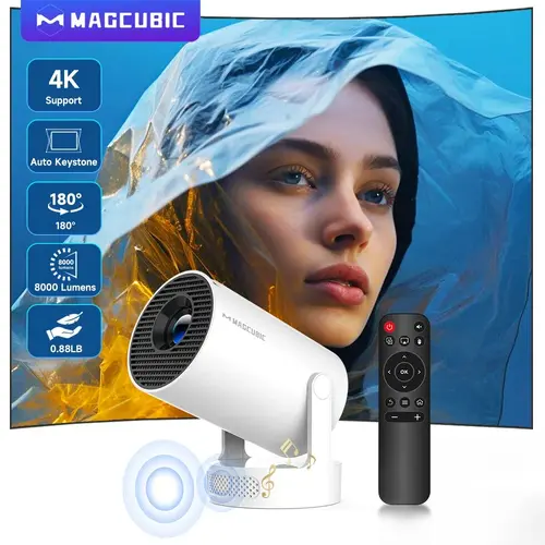 MagCubic proiector multimedia portabil Portable Multimedia Projector HY300 Pro+ - 4K, Android 11, Wi-Fi, Bluetooth 5.4 - 14