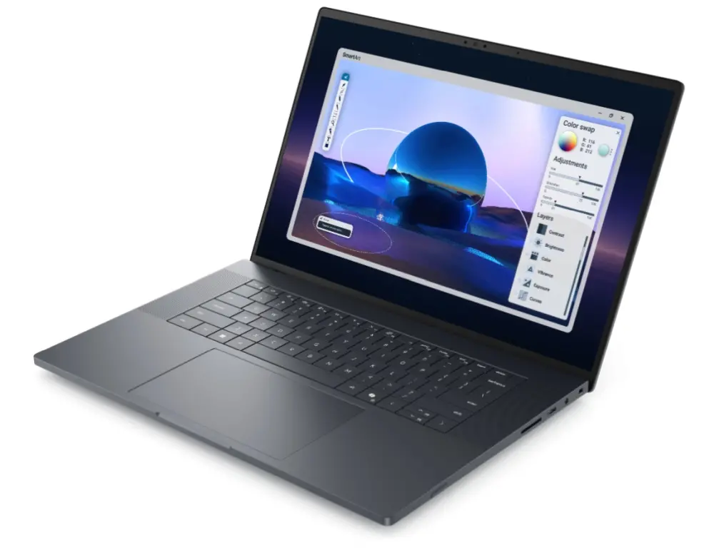 Лаптоп, Dell Pro Max 16 Premium MA16250, Intel Ultra 7 265H, vPro (13TOPS NPU, 16 cores, up to 5.30 GHz), 16", FHD+ (1920x1200) VRR 120Hz, 500nits AG, 32GB LPDDR5x 8400 MT/s, 1TB SSD, NVIDIA RTX PRO 2000 8GB GDDR7, 8MP HDR + IR Cam and Mic, Wi-Fi 7, FPR, Bac - image 2