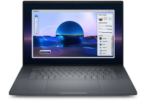 Лаптоп, Dell Pro Max 16 Premium MA16250, Intel Ultra 7 265H, vPro (13TOPS NPU, 16 cores, up to 5.30 GHz), 16", FHD+ (1920x1200) VRR 120Hz, 500nits AG, 32GB LPDDR5x 8400 MT/s, 1TB SSD, NVIDIA RTX PRO 2000 8GB GDDR7, 8MP HDR + IR Cam and Mic, Wi-Fi 7, FPR, Bac