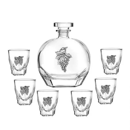 Сет бутилка + 6 чаши за ракия
