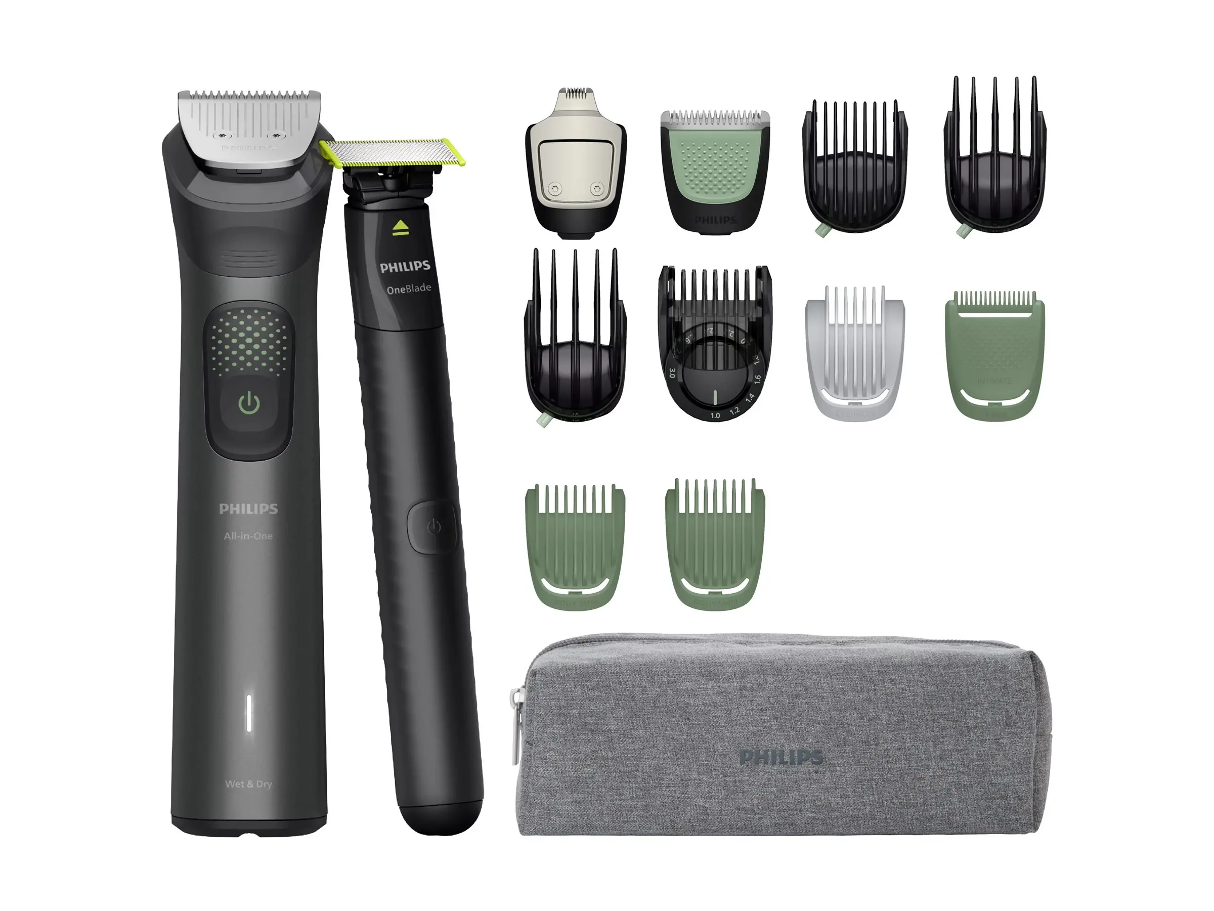 PHILIPS All-in-One Trimmer series 9000 15в1 време на безжична работа до 120мин / 60 зареждане + One Bllade