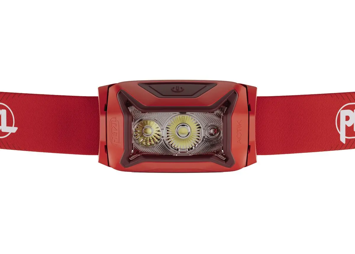 Челник PETZL ACTIK 2025, 450 Лумена, Червен - image 1