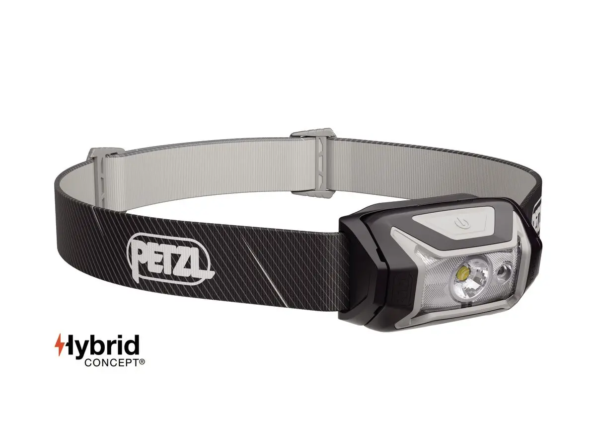 Lanternă frontală PETZL TIKKA 2025, 350 Lumeni, Negru