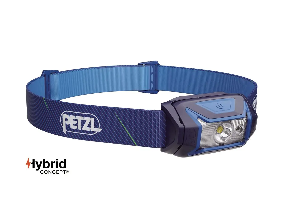 Lanternă frontală PETZL TIKKA 2025, 350 Lumeni, Albastru