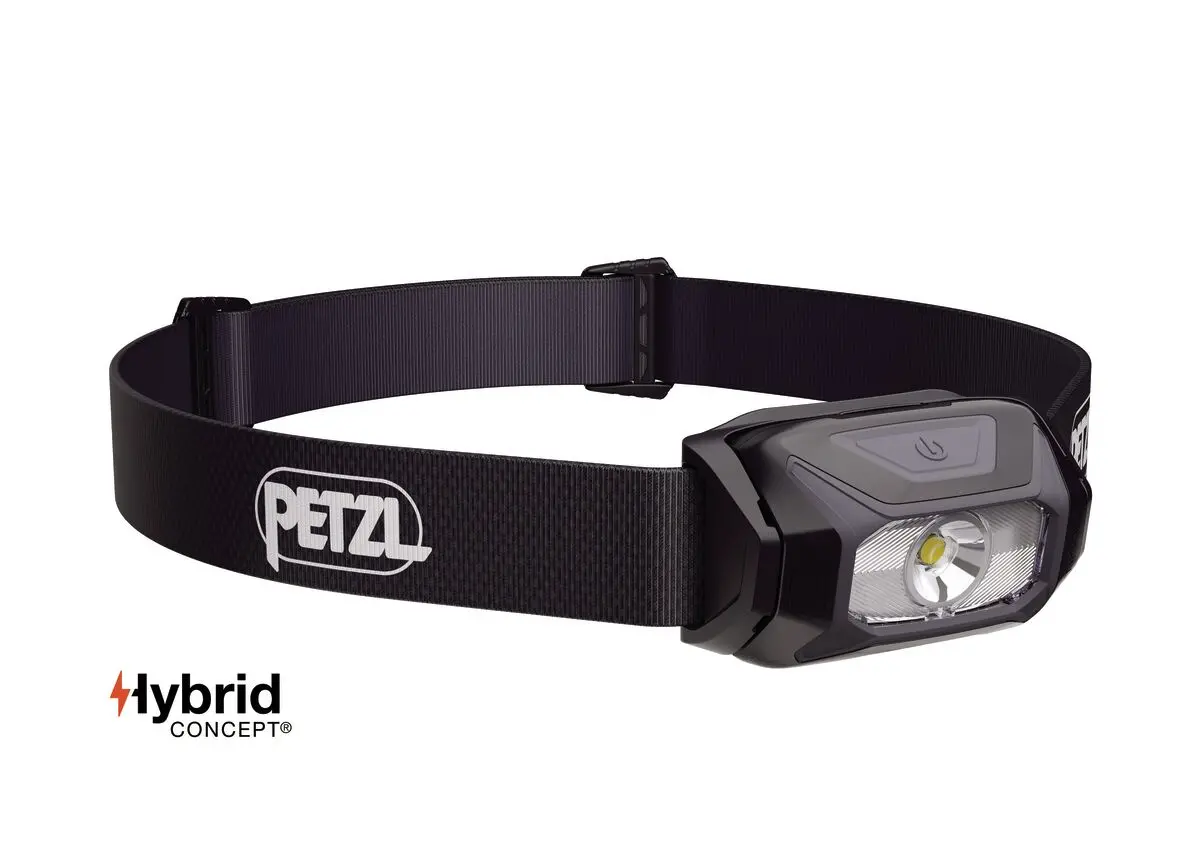 Lanternă frontală PETZL TIKKINA 2025, 300 lumeni, negru
