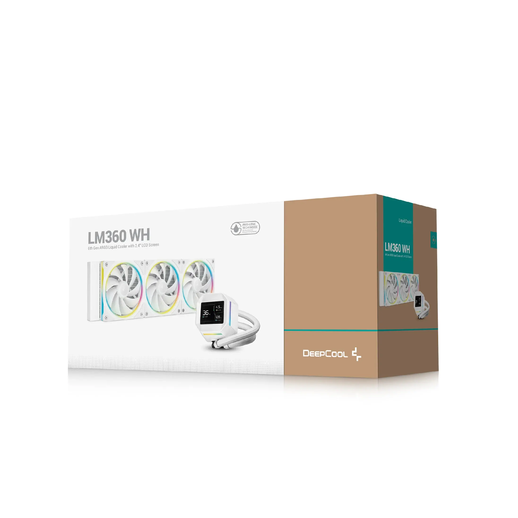 DeepCool водно охлаждане Water Cooling LM360 WH - 2.4 inch IPS Display, Addressable RGB - image 5