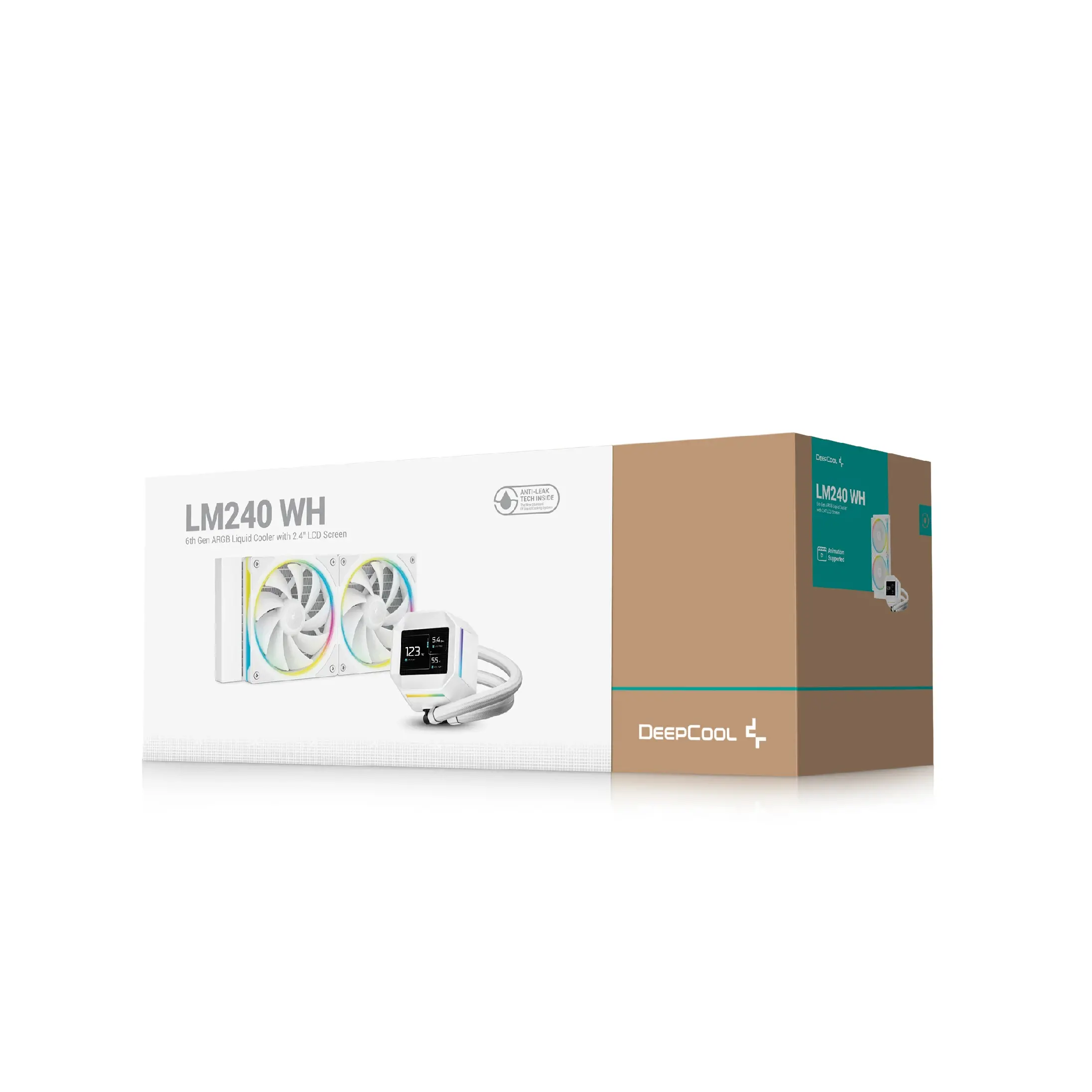 DeepCool водно охлаждане Water Cooling LM240 WH - 2.4 inch IPS Display, Addressable RGB - image 5