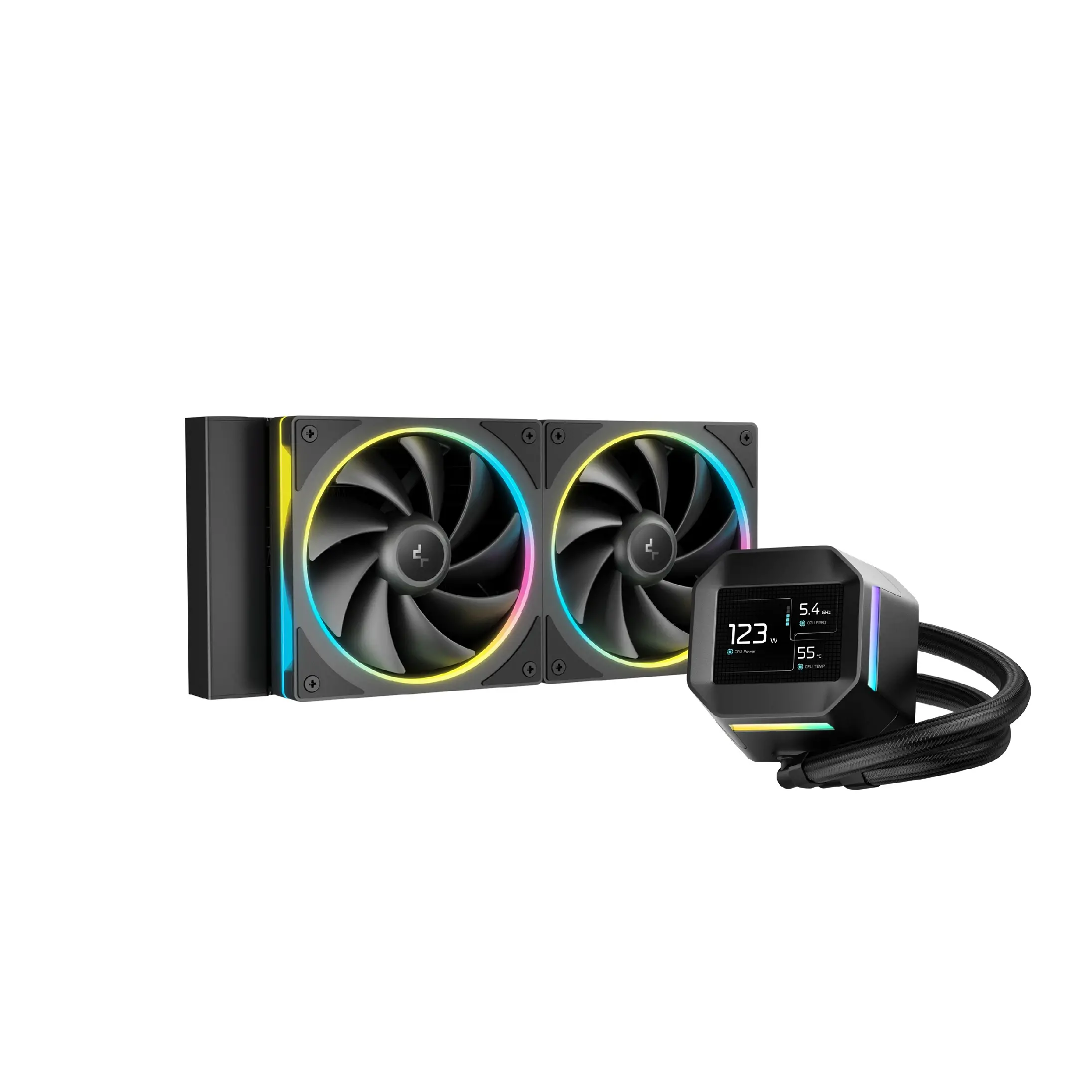 DeepCool răcire cu apă LM240 - display IPS 2.4 inch, Addressable RGB