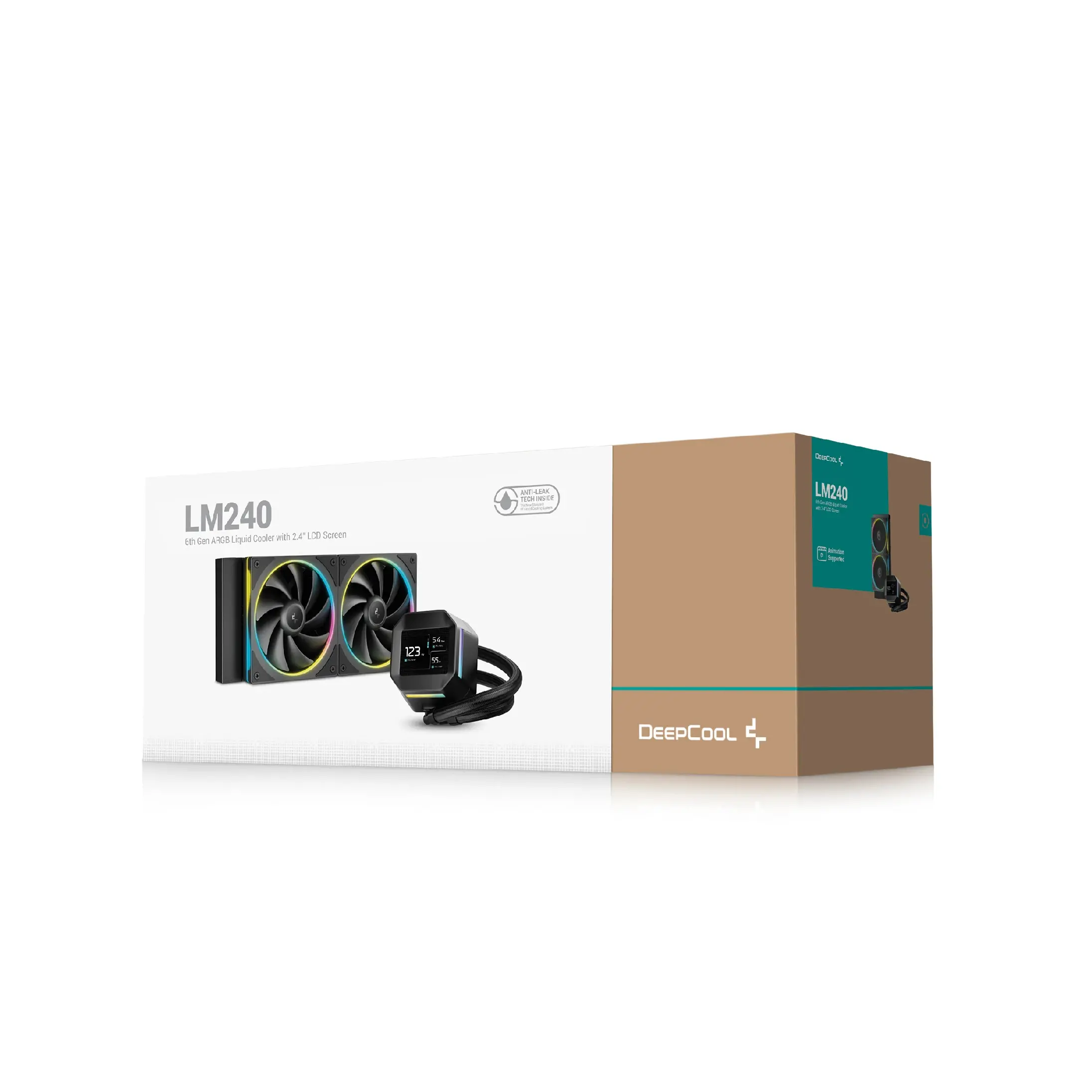 DeepCool водно охлаждане Water Cooling LM240 - 2.4 inch IPS Display, Addressable RGB - image 5