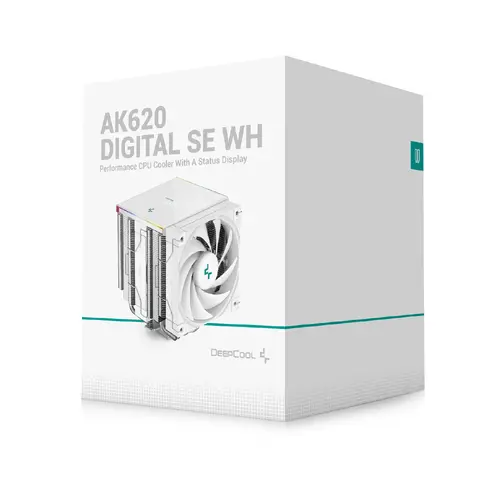 DeepCool охладител CPU Cooler AK620 DIGITAL SE WH - Dual-Tower - LGA1851/AM5 - image 9