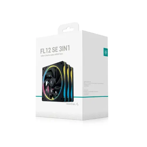 DeepCool Set de ventilatoare Fan Pack 3-in-1 3x120mm - FL12 SE (Second Edition) 3IN1 - Luminous Halo ARGB - 7