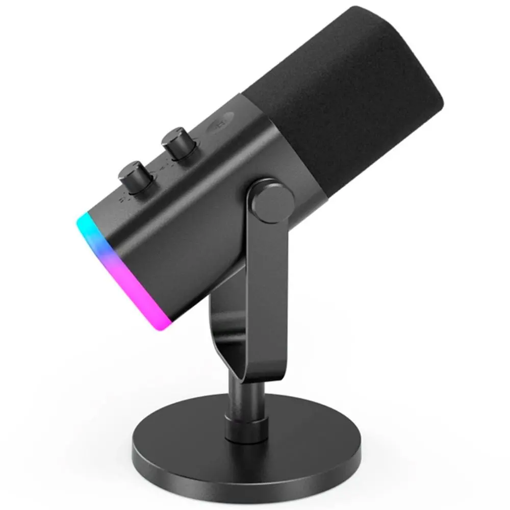 Microfon de birou FIFINE AM8 Dynamic RGB XLR/USB - Negru