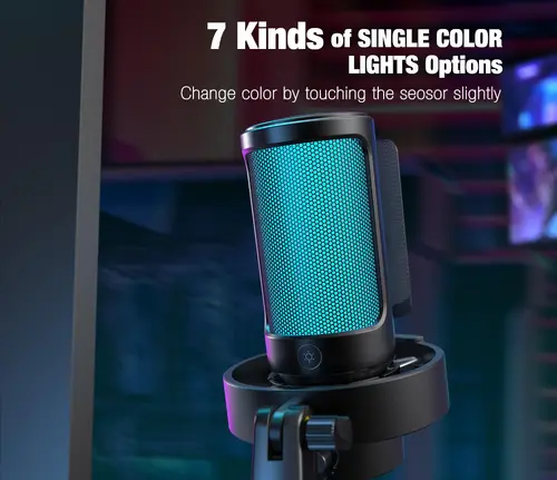 Microfon de birou FIFINE A8V RGB - Negru - 6