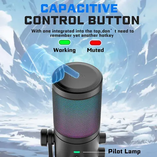 Настолен микрофон FIFINE AM6 RGB - Black - image 4