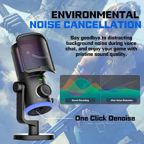 Настолен микрофон FIFINE AM6 RGB - Black - image 9