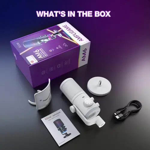 Настолен микрофон FIFINE AM6 RGB - White - image 5