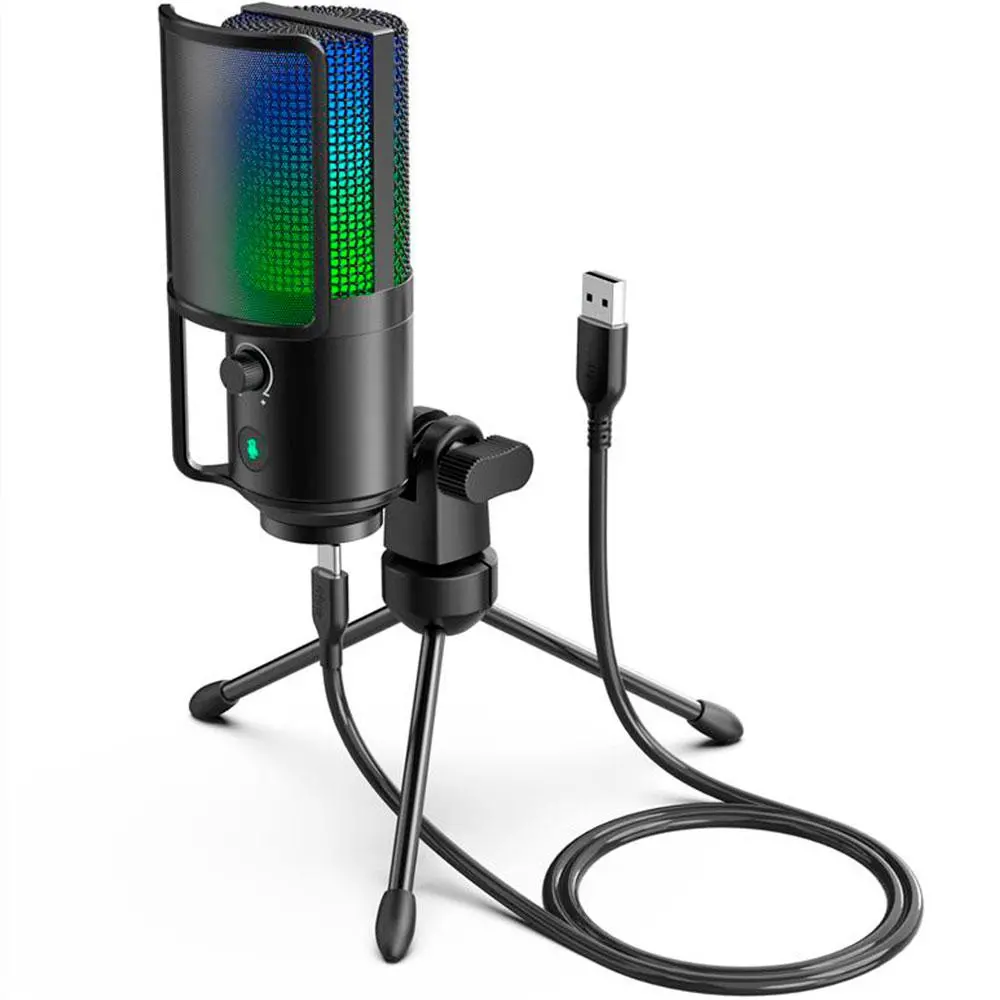 Настолен микрофон FIFINE K669 PRO2 RGB - Black - image 1