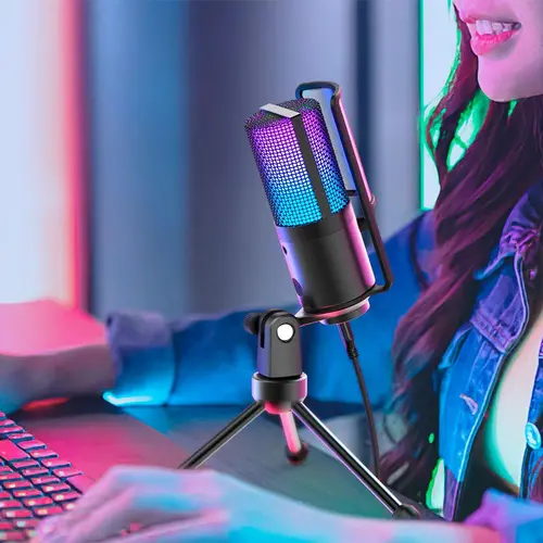 Настолен микрофон FIFINE K669 PRO2 RGB - Black - image 5