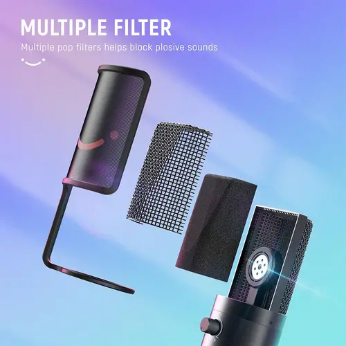 Настолен микрофон FIFINE K669 PRO2 RGB - Black - image 6