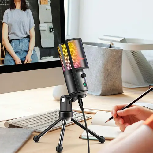 Настолен микрофон FIFINE K669 PRO2 RGB - Black - image 9