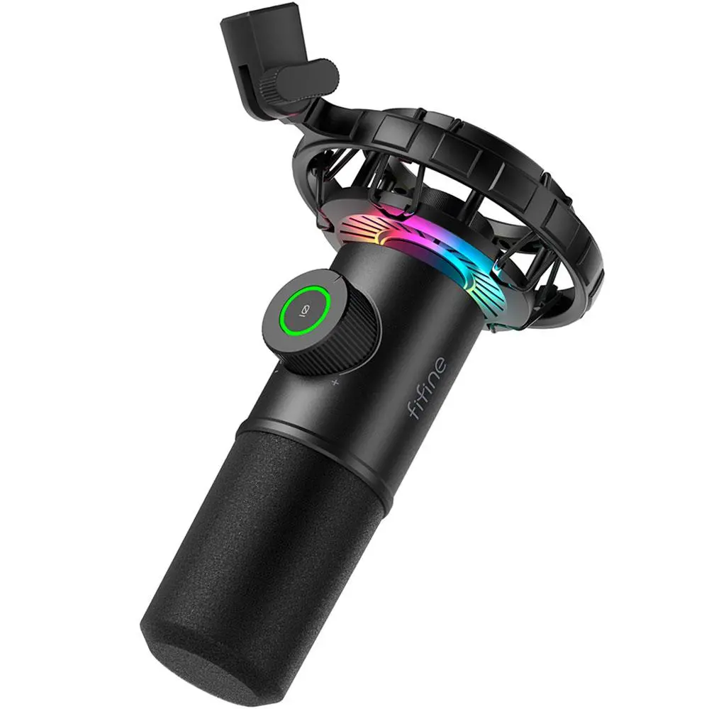 Επιτραπέζιο μικρόφωνο FIFINE K658 Dynamic RGB - Μαύρο - image 2