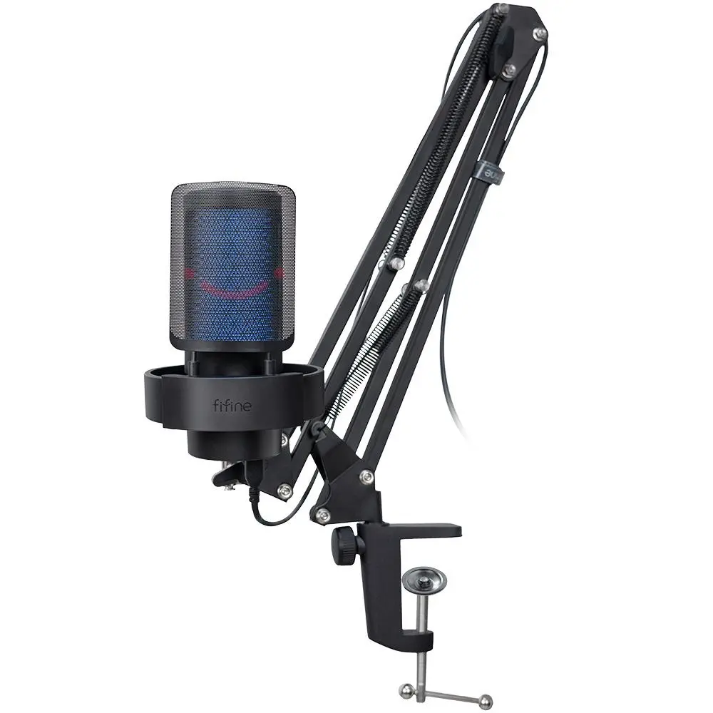Микрофон със стойка FIFINE A8T RGB - Black - image 1