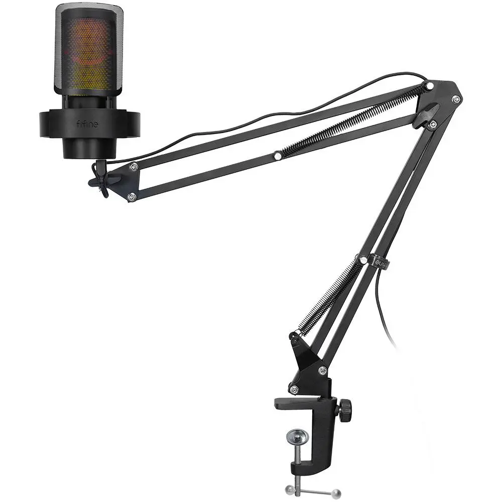Микрофон със стойка FIFINE A8T RGB - Black - image 3