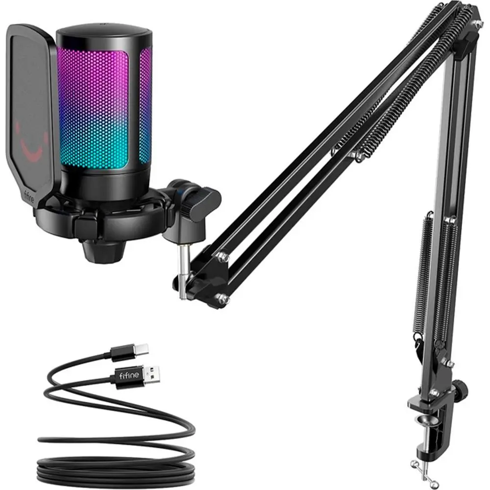 Μικρόφωνο με βάση FIFINE A6T RGB - Μαύρο