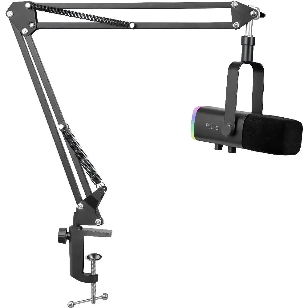 Микрофон със стойка FIFINE AM8T Dynamic RGB - Black - image 1