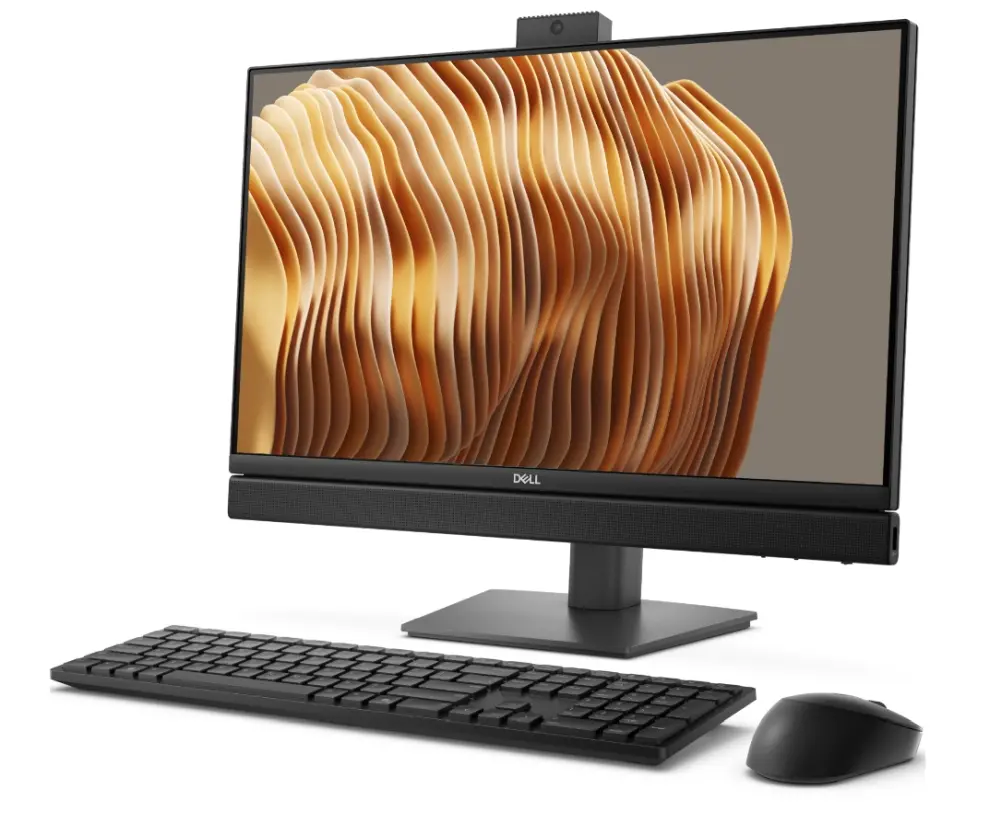Настолен компютър - всичко в едно, Dell Pro 24 All-in-One QC24251, Intel Core Ultra 5 235T (2.20GHz, 24MB), 23.8" FHD 1920x1080 100 Hz IPS AG, 1x16 GB DDR5 up to 5600 MT/s, 512GB SSD, Integrated Graphics, Height Adjustable Stand, FHD HDR Cam, WiFi 6E+BT, Kb&Mouse, Win11 Pro, 3Y PS - image 3