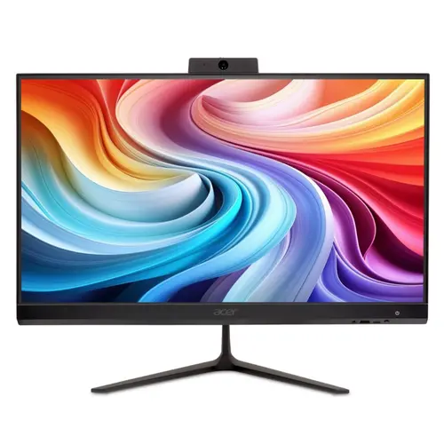 Настолен компютър - всичко в едно, Acer Aspire C27-B, 27'' FHD IPS AiO 120Hz Intel Core i5-13420H ( up to 4.60GHz, 12MB), 32GB DDR4 (2x16GB), 1024GB SSD, no DVD, Intel UHD, HDMI, USB 3.2, USB 2.0, Type- C, RJ-45, WiFi 6E & BT 5.0, Glan,Tilt, Cam+mic, KBD & Mouse Wireless, NO OS, Black
