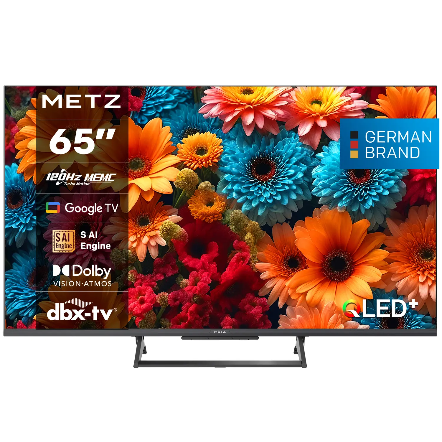 METZ Τηλεόραση 65" 65MQF7500Z, QLED+, 4K, Google TV, 120Hz