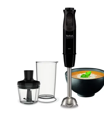 Пасатор, Tefal HB641838, Handblender Optichef, 800 W, 2 in 1, 10 Speed+ turbo, Container 0.8 liters, 0.5 liters Mini Chopper, black - image 4