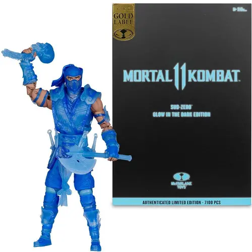 Фигурка McFarlane Toys MORTAL KOMBAT 11 - Sub-Zero (Glow In The Dark Edition - Gold Label) - image 3