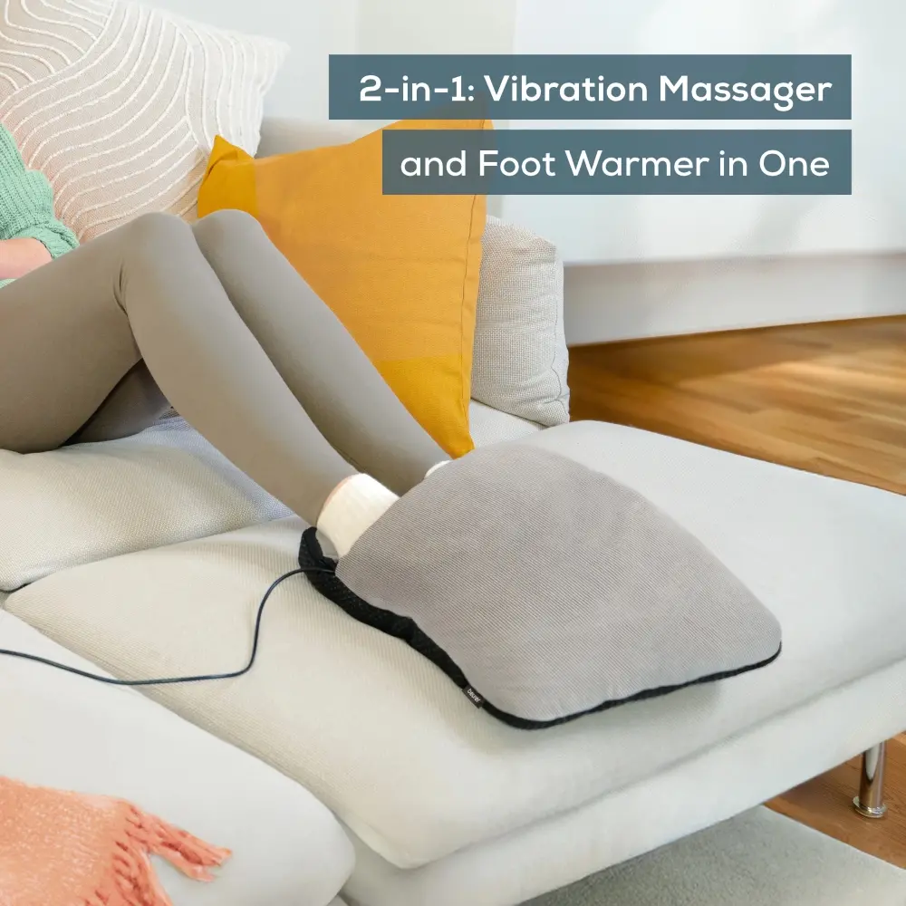Масажор, Beurer FM 28 Compact foot massager 2 in 1: Vibration massager and foot warmer; 3 programs; Operation via USB-C cable; up to size 43; auto switch-off after 20 min - image 2